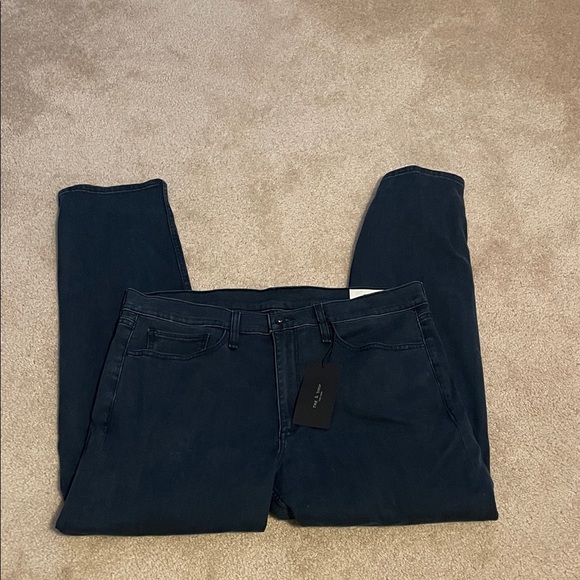 rag & bone Dark Indigo Straight Leg Jeans - Picture 1 of 5